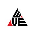 WVD triangle letter logo design with triangle shape. WVD triangle logo design monogram. WVD triangle vector logo template with red Royalty Free Stock Photo
