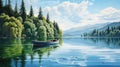 wves boat on a lake