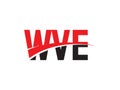 WVE Letter Initial Logo Design Vector Illustration Royalty Free Stock Photo