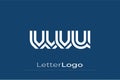 WVU Creative Unique Modern Letter Logo Design. Elegant Monogram Logo Design with Decorative Elements and Typography Royalty Free Stock Photo
