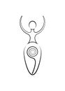 Spiral goddess of fertility, Wiccan Pagan Symbols, The spiral cycle of life, death and rebirth. Wicca mother earth symbol sexual