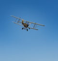 WW1 Biplane RAF BE2 in flight