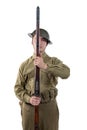 WW1 British Army Soldier from the Somme 1916. Royalty Free Stock Photo