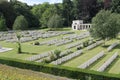 WW1 Buttes New British Cemetery and New Zealand Memorial in Polygon Wood near Zonnebeke and Ypres, Belgium Royalty Free Stock Photo