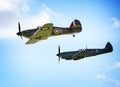WW2 Flying Spitfires Royalty Free Stock Photo