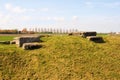 A WW1 foxhole trench of death in Diksuimde Flanders Belgium Royalty Free Stock Photo