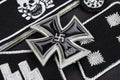 WW2 German Waffen-SS military insignia with Iron Cross award