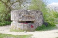 The WW1 Hill 60 Bunker in the trench Belgium world war. Royalty Free Stock Photo
