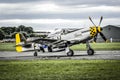 WW2 P51 Mustang taxiing on the Runway Royalty Free Stock Photo