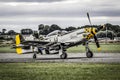 WW2 P51 Mustang taxiing on the Runway Royalty Free Stock Photo