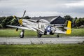 WW2 P51 Mustang taxiing on the Runway Royalty Free Stock Photo