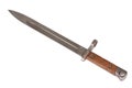 Ww1 period bayonet isolated on white background Royalty Free Stock Photo