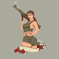 WW2 pin up girl Big Gun Lover