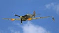 Ww2 supermarine spitfire  3d model in flight Royalty Free Stock Photo