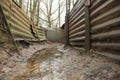 WW1 trenches at Sanctuary Wood, Ypres, Belgium.