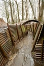 WW1 trenches at Sanctuary Wood, Ypres, Belgium.