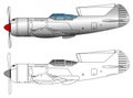 WW2 fighter plane vector art Royalty Free Stock Photo