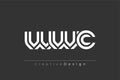 WWC Creative Unique Modern Letter Logo Design. Elegant Monogram Logo Design with Decorative Elements and Typography Royalty Free Stock Photo