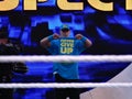 WWE Wrestler John Cena holds towel saying Royalty Free Stock Photo