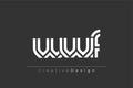 WWF Creative Unique Modern Letter Logo Design. Elegant Monogram Logo Design with Decorative Elements and Typography Royalty Free Stock Photo