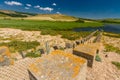 WWII Anti Invasion defences, The Chesil Beach. Royalty Free Stock Photo