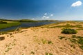 WWII Anti Invasion defences, The Chesil Beach. Royalty Free Stock Photo