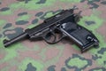 WWII era nazi german army 9 mm semi-automatic pistol Royalty Free Stock Photo