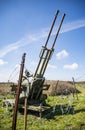 German battery in Maisy, Normandy Royalty Free Stock Photo