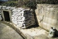 German battery in Maisy, Normandy Royalty Free Stock Photo