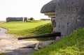 WWII German coastal artillery battery in Longues-sur-Mer, Normandy Royalty Free Stock Photo