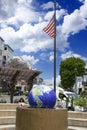 WWII Memorial at Piazza Basilone in Little Italy San Diego CA Royalty Free Stock Photo