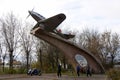 WWII Monument, Soviet Fighter Airplane MiG, in Drakino, Moscow Oblast, Russia