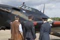 WWII planes at Duxford airshow Royalty Free Stock Photo