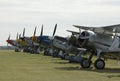 WWII planes at Duxford airshow Royalty Free Stock Photo