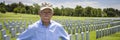 WWII Veteran At Military Cemetery