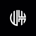 WWT logo WWT icon WWT monogram WWT letter minimalist Circle flat Unique modern abstract logo design Royalty Free Stock Photo