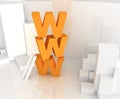 Www 3D text Royalty Free Stock Photo