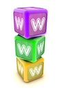 WWW Building Blocks Royalty Free Stock Photo