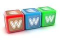 WWW Building Blocks Royalty Free Stock Photo