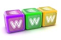 WWW Building Blocks Royalty Free Stock Photo