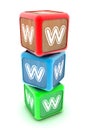 WWW Building Blocks Royalty Free Stock Photo