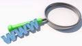 WWW concept with magnifying glass Royalty Free Stock Photo
