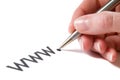 WWW Handwriting Royalty Free Stock Photo