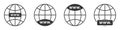 WWW icon. Globe earth vector icons set Royalty Free Stock Photo