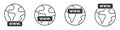 WWW icon. Globe earth vector icons set Royalty Free Stock Photo