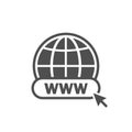Www icon. Www search bar icon. Website icon Royalty Free Stock Photo