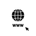 Www. Internet icon. Www search bar icon. Website icon Royalty Free Stock Photo