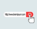 WWW internet search bar icon isolated on background.  Tool for web site, app, ui and logo Royalty Free Stock Photo