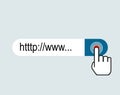 WWW internet search bar icon isolated on background.  Tool for web site, app, ui and logo Royalty Free Stock Photo