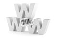 WWW letters with barcode Royalty Free Stock Photo